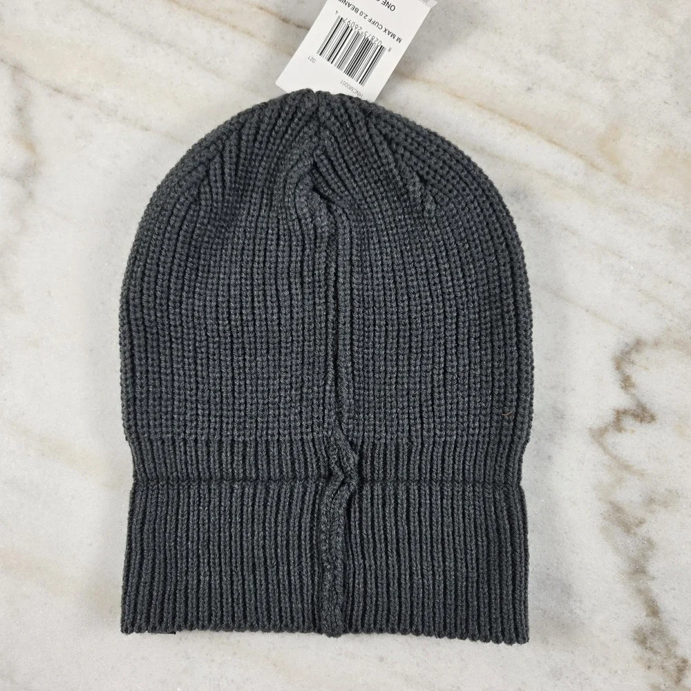 Hurley Gray/Slate Loose Knit Folded Max Cuff 2.0 Beanie Mens One Size Winter NWT